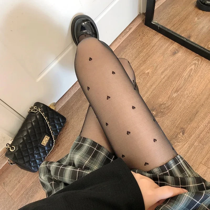 Sexy Stockings Women Black Heart Pantyhose Summer Translucent Ultrathin Tights Lolita Vintage Stock Silky Underwear Tights
Sexy Stockings Women Black Heart Pantyhose Summer Translucent Ultrathin Tights Lolita Vintage Stock Silky Underwear Tights