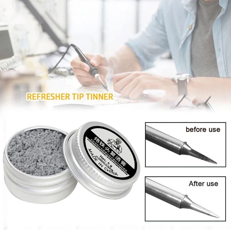 Electronic Soldering Iron Head Black Oxide Cleaning Paste Freshener Soldering Iron Head Resurrection Non-Stick Tin Repair Tool
Electronic Soldering Iron Head Black Oxide Cleaning Paste Freshener Soldering Iron Head Resurrection Non-Stick Tin Repair Tool