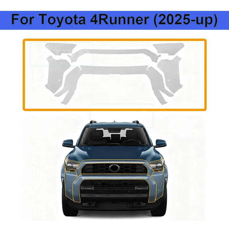 For Toyota 4Runner 2025-up Car Front Bumper Automotive Paint Protection Film TPU Anti-Scratch Pre-cut Transparent Accessories
For Toyota 4Runner 2025-up Car Front Bumper Automotive Paint Protection Film TPU Anti-Scratch Pre-cut Transparent Accessories