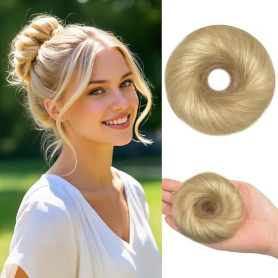 Women's messy bun hairpiece for daily wear, 100 real human hair, natural wavy texture, brown color, seamless blend and secure e
Women's messy bun hairpiece for daily wear, 100 real human hair, natural wavy texture, brown color, seamless blend and secure e