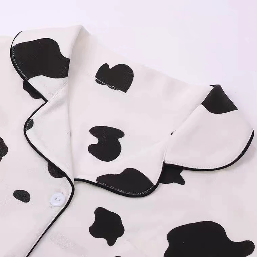 2pcs Summer Pure Cotton Pajamas Set for Women Cartoon Cow Sleepwear Short Sleeve Shorts Kawaii Casual Homewear
2pcs Summer Pure Cotton Pajamas Set for Women Cartoon Cow Sleepwear Short Sleeve Shorts Kawaii Casual Homewear