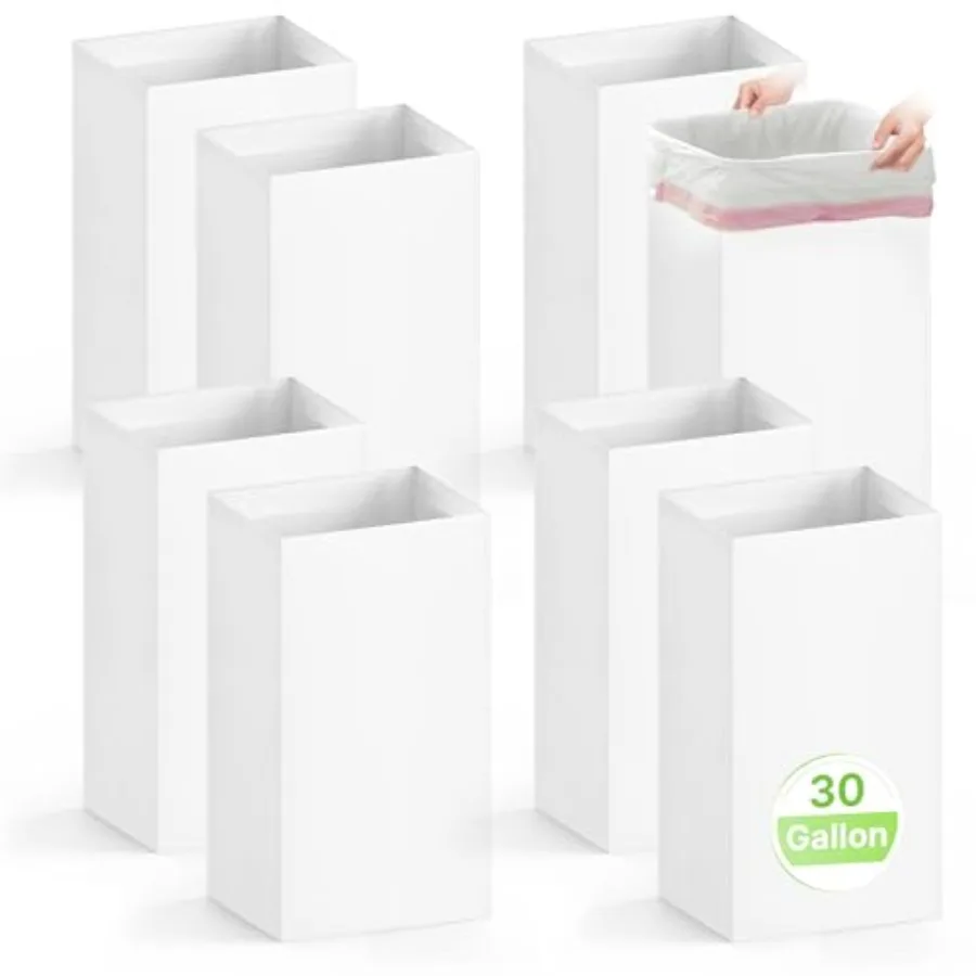 8 Pack Extra Large Disposable Trash Cans Reusable Portable Garbage Can 30 Gallon 30" H x 14" W x 14" D Extra Thick Recycled Car
8 Pack Extra Large Disposable Trash Cans Reusable Portable Garbage Can 30 Gallon 30" H x 14" W x 14" D Extra Thick Recycled Car