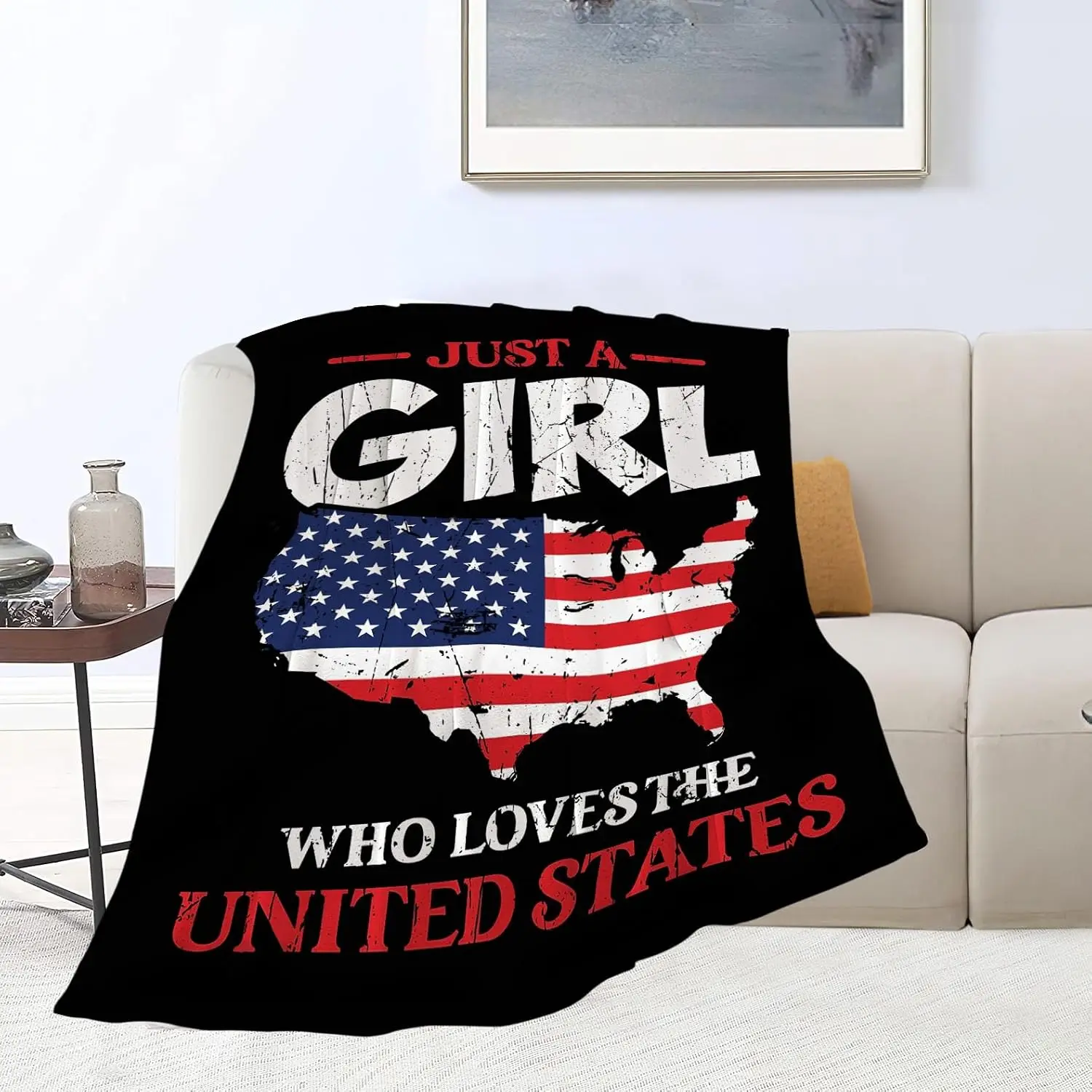 USA Patriotic Blanket Throw American Flag Lover United States Girl Cozy Fleece Throw Home Gift For Her American Pride Decor
USA Patriotic Blanket Throw American Flag Lover United States Girl Cozy Fleece Throw Home Gift For Her American Pride Decor