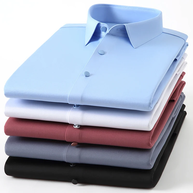 High Elasticity Anti-Wrinkle Men's Shirts Long Sleeve Dress Shirts High Quality Men Slim Fit Social Business Blouse White Shirt
High Elasticity Anti-Wrinkle Men's Shirts Long Sleeve Dress Shirts High Quality Men Slim Fit Social Business Blouse White Shirt