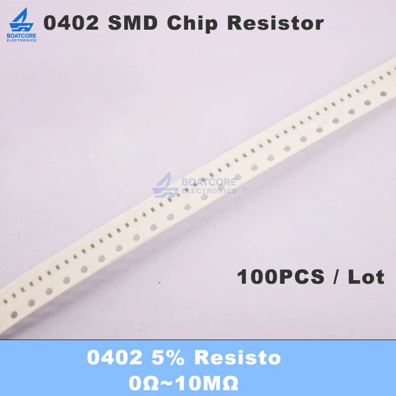 100PCS 0402 5% 1/16W SMD Resistor 0R 1R 10R 100R 150R 220R 330R 470R 1K 2.2K 10K 100K 1M 0R~10M 0 1 10M 100 150 220 330 470 Ohm
100PCS 0402 5% 1/16W SMD Resistor 0R 1R 10R 100R 150R 220R 330R 470R 1K 2.2K 10K 100K 1M 0R~10M 0 1 10M 100 150 220 330 470 Ohm