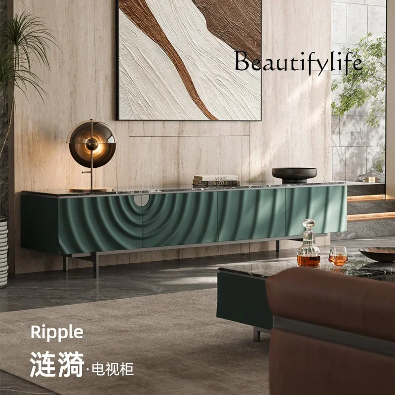 Light luxury marble TV cabinet, living room home modern Italian high-end paint floor cabinet
Light luxury marble TV cabinet, living room home modern Italian high-end paint floor cabinet