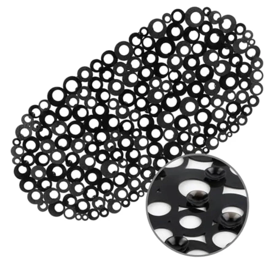 Oval Bathtub Mat Non Slip, Black Bubbles Bath Mats for Tub, Shower Mat with Drain Holes, Suction Cups, Machine Washable Bath Tu
Oval Bathtub Mat Non Slip, Black Bubbles Bath Mats for Tub, Shower Mat with Drain Holes, Suction Cups, Machine Washable Bath Tu