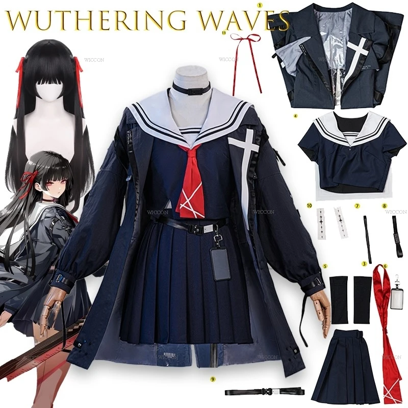 Хэллоуин для взрослых, потому что игра Wuthering Waves CHISA, карнавальный костюм JK, униформа, верхняя юбка, парик, костюм для disfraz de mujer
Хэллоуин для взрослых, потому что игра Wuthering Waves CHISA, карнавальный костюм JK, униформа, верхняя юбка, парик, костюм для disfraz de mujer