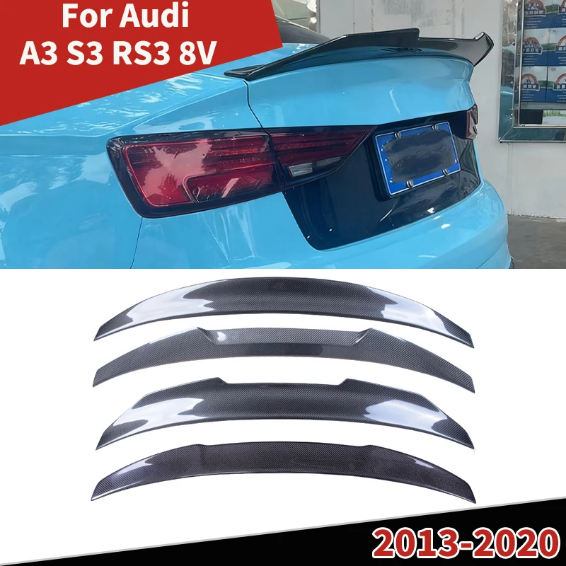 For Audi A3 S3 RS3 8V 2013-2020 Rear Trunk Wing Carbon Fiber M4/PSM/R/V/HK Style Spoiler Tail Fin Guard Board Kits Accessories
For Audi A3 S3 RS3 8V 2013-2020 Rear Trunk Wing Carbon Fiber M4/PSM/R/V/HK Style Spoiler Tail Fin Guard Board Kits Accessories