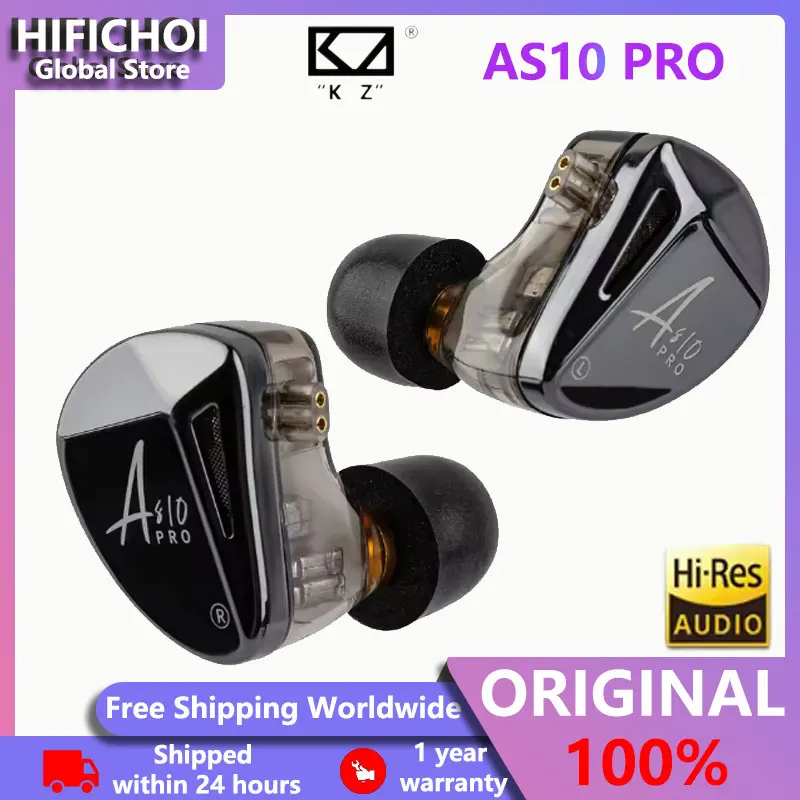 KZ AS10 PRO 5BA IEMs High Fidelity in Ear Earphones, Bass Stereo Monitoring Earphones with Silver Plated Detachable Audio Cable
KZ AS10 PRO 5BA IEMs High Fidelity in Ear Earphones, Bass Stereo Monitoring Earphones with Silver Plated Detachable Audio Cable
