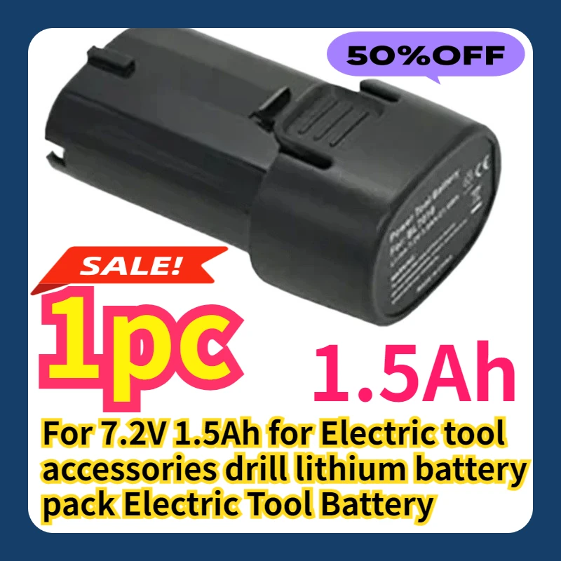 Аккумуляторная батарея 7.2В 1.5Ач для электроинструментов, литиевая батарея для дрели, аккумулятор для электроинструмента
Аккумуляторная батарея 7.2В 1.5Ач для электроинструментов, литиевая батарея для дрели, аккумулятор для электроинструмента