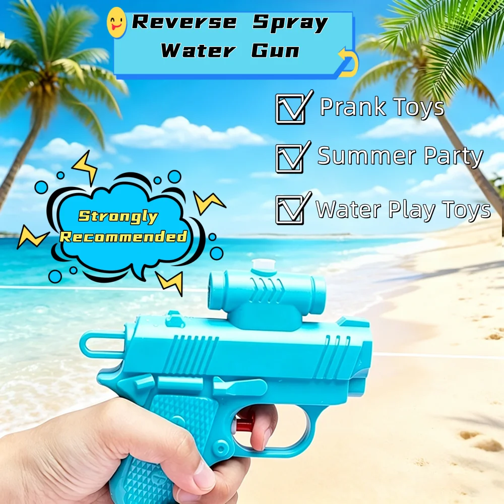Novelty Outdoor Summer Water 2 Way Squirt Gun Press Spray Water Gun Reverse Splash for Prank Stress Relief Summer Pool Beach
Novelty Outdoor Summer Water 2 Way Squirt Gun Press Spray Water Gun Reverse Splash for Prank Stress Relief Summer Pool Beach
