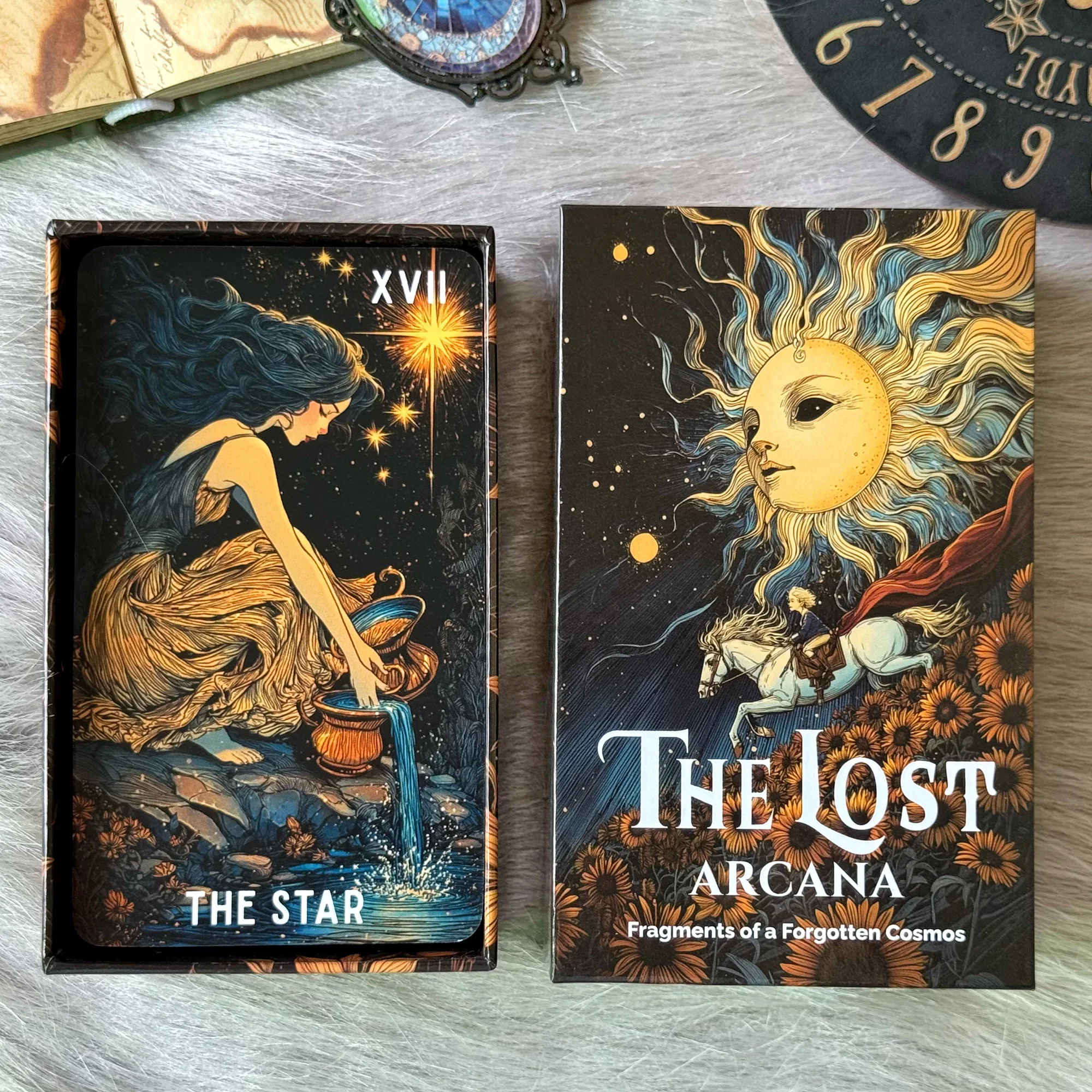 78 Tarot Cards Set, The Lost Arcana Tarot, Dark Vintage Design, with Guidebook, Tarot Cards for Beginners, Card Games, 12*7cm
78 Tarot Cards Set, The Lost Arcana Tarot, Dark Vintage Design, with Guidebook, Tarot Cards for Beginners, Card Games, 12*7cm
