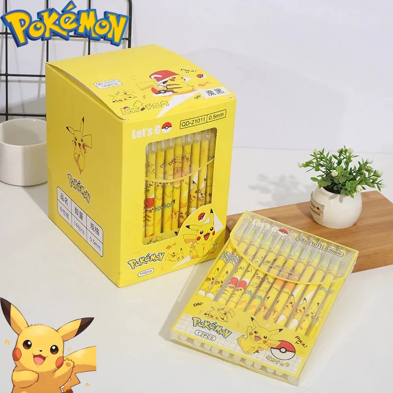 12pcs Pokemon Pikachu Erasable 0.5MM Black Ink Gel Pens Anime Peripheral Ballpoint Pen School Cute Stationery Prize Gifts
12pcs Pokemon Pikachu Erasable 0.5MM Black Ink Gel Pens Anime Peripheral Ballpoint Pen School Cute Stationery Prize Gifts