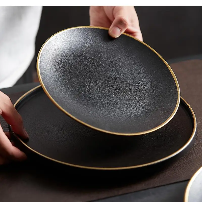 Кухонный обеденный набор Тарелки и посуда Черная тарелка Матовая керамика Десерт Коммерческий круглый 10 дюймов
Кухонный обеденный набор Тарелки и посуда Черная тарелка Матовая керамика Десерт Коммерческий круглый 10 дюймов