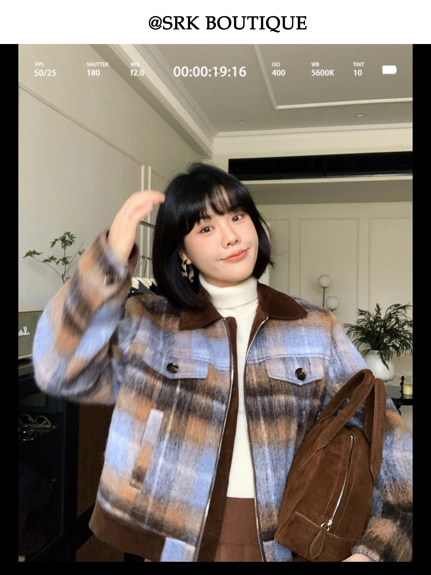 SRK Women's ort Woolen Cotton Blend Thi Coat Autumn Winter Plaid Design Casual Faion Straight Cut Long Sve Zipper
SRK Women's ort Woolen Cotton Blend Thi Coat Autumn Winter Plaid Design Casual Faion Straight Cut Long Sve Zipper