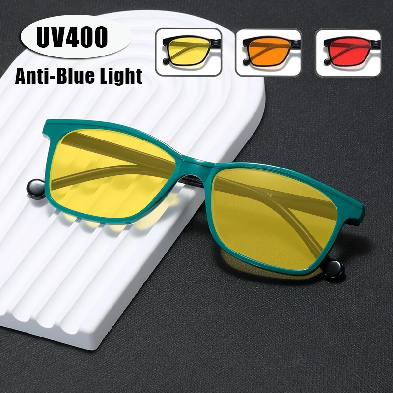 New Night Vision Anti-Blue Light Plain Glasses Stylish Square-Frame Gaming Spectacles Ultra-Lightweight UV Protection Eyewear
New Night Vision Anti-Blue Light Plain Glasses Stylish Square-Frame Gaming Spectacles Ultra-Lightweight UV Protection Eyewear