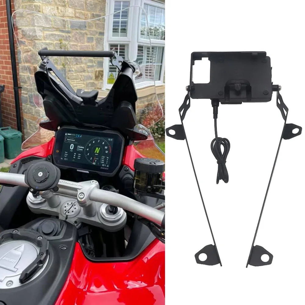 Motorcycle Mobile Phone GPS Navigation Holder For Ducati Multistrada V4 /S 2021-2022 Compass Charger Accessories Support Bar
Motorcycle Mobile Phone GPS Navigation Holder For Ducati Multistrada V4 /S 2021-2022 Compass Charger Accessories Support Bar
