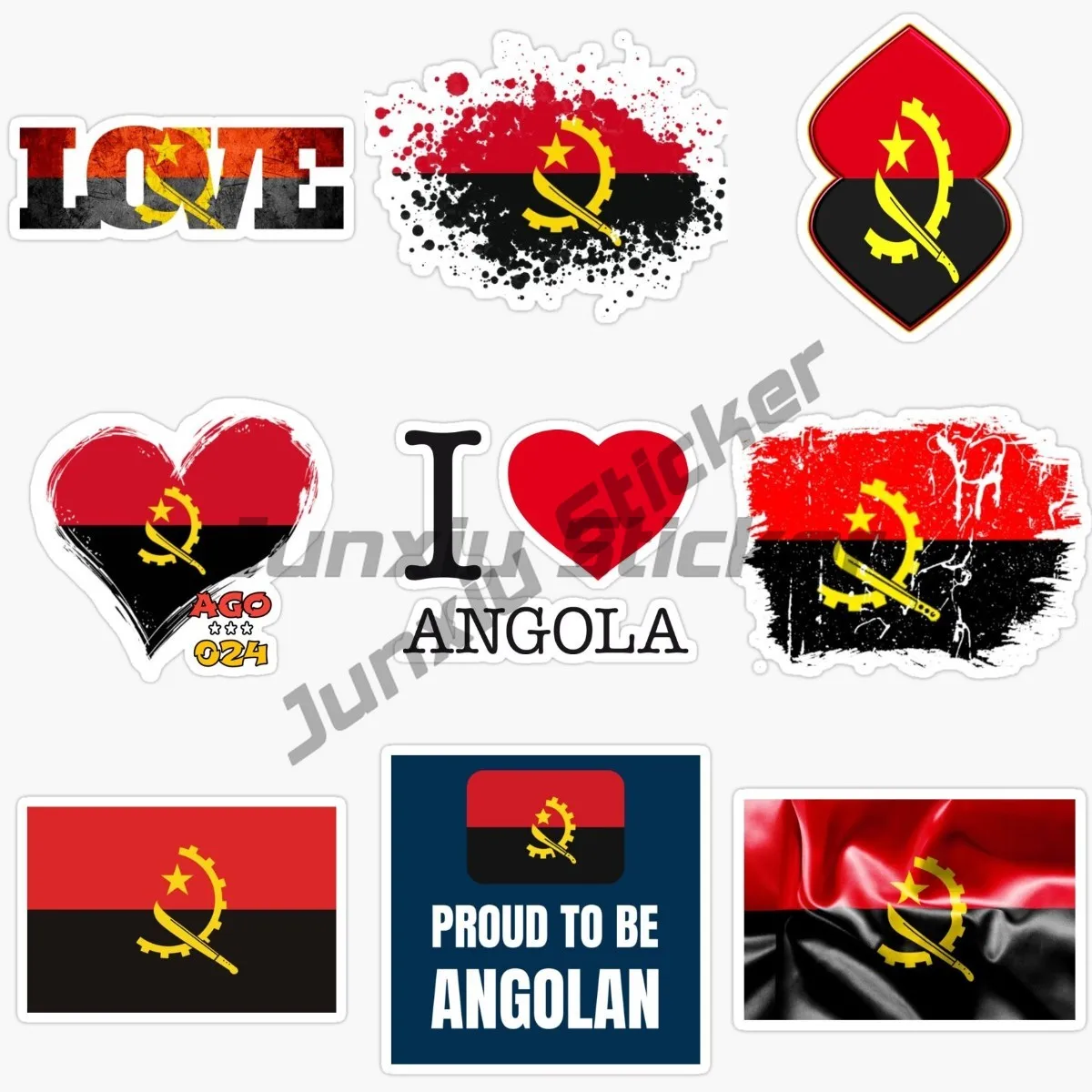 Angola National Flag, Emblem, Car Sticker, Motorcycle Helmet, Computer Vinyl Self-adhesive Waterproof Sticker
Angola National Flag, Emblem, Car Sticker, Motorcycle Helmet, Computer Vinyl Self-adhesive Waterproof Sticker