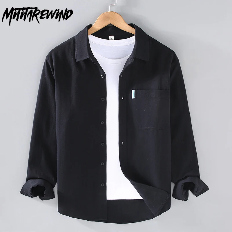 100% Cotton Shirts Man Spring Summer Daily Causal Basic Shirt Lapel Pocket Solid Color Long Sleeve Black Shirt Simple Clothes
100% Cotton Shirts Man Spring Summer Daily Causal Basic Shirt Lapel Pocket Solid Color Long Sleeve Black Shirt Simple Clothes