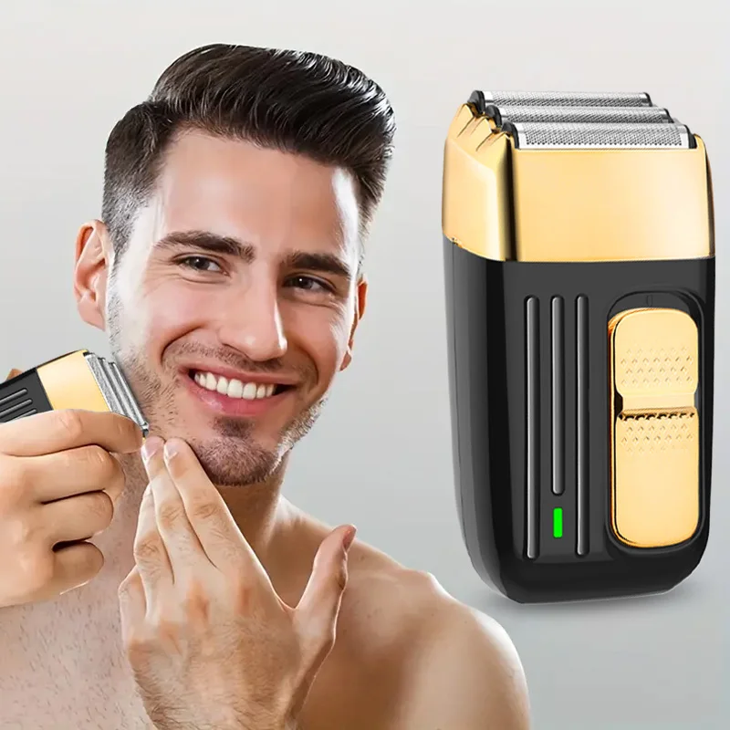 Мужская электробритва USB — перезаряжаемая, лезвие из нержавеющей стали, портативный и мощный набор поршневых головок
Мужская электробритва USB — перезаряжаемая, лезвие из нержавеющей стали, портативный и мощный набор поршневых головок