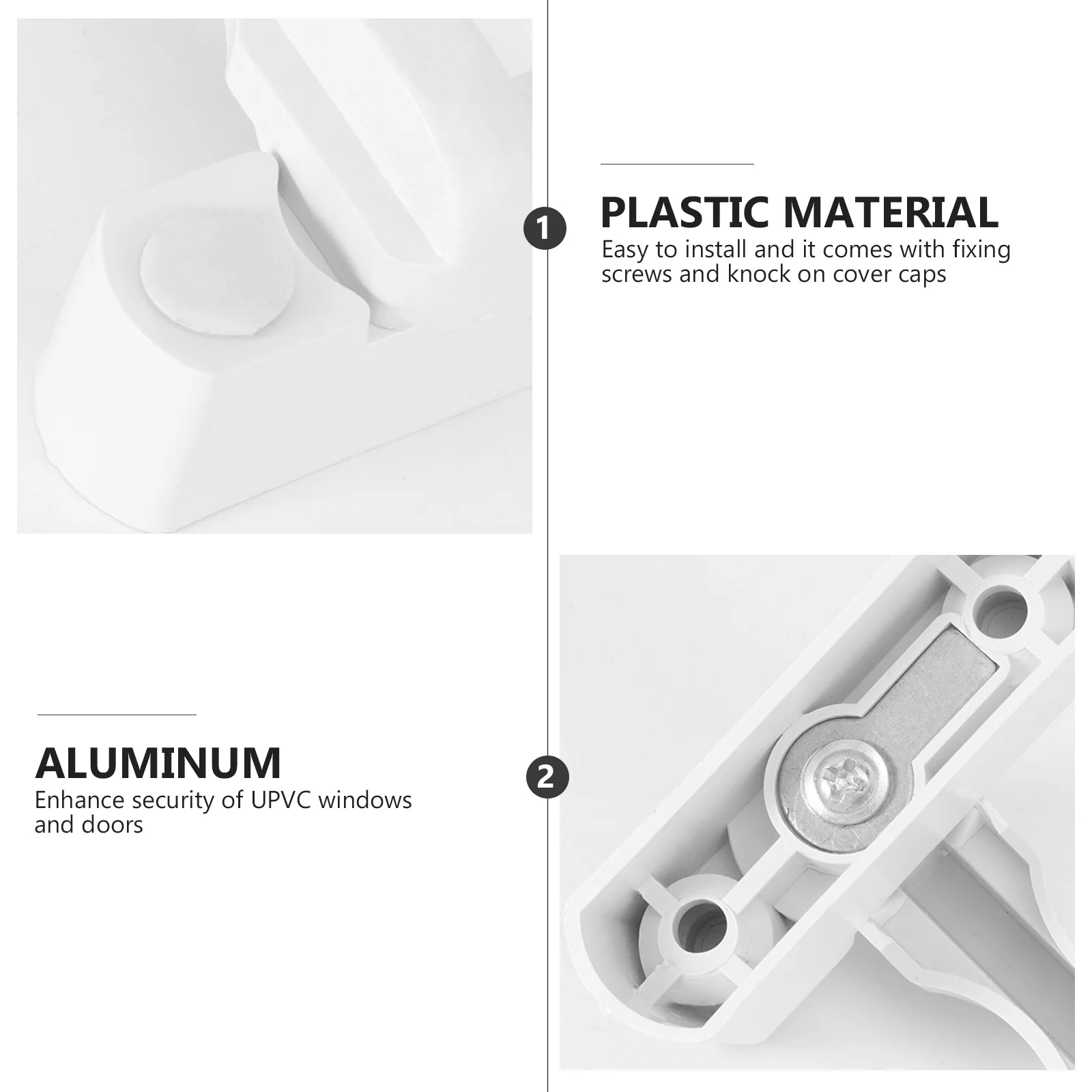 10Pcs Upvc Window Lock White Plastic Aluminum 8x35cm Extra Security Locks for Door Safety Anti-Lever Burglary Solution
10Pcs Upvc Window Lock White Plastic Aluminum 8x35cm Extra Security Locks for Door Safety Anti-Lever Burglary Solution