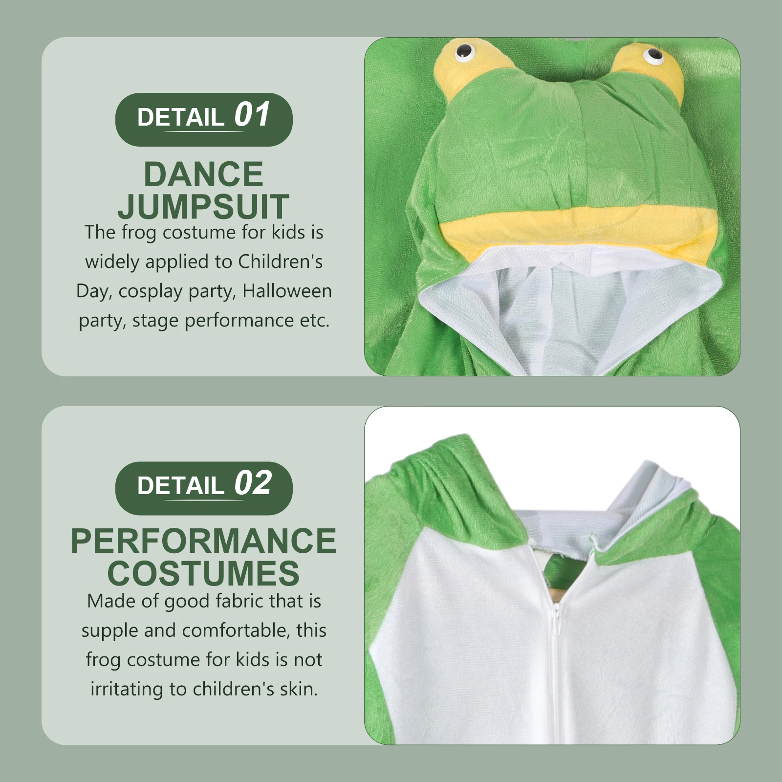 Frog Performance Halloween Kids Costume M Size Children's Day Kids Cosplay Costume Halloween Stage Props One Piece Costumes
Frog Performance Halloween Kids Costume M Size Children's Day Kids Cosplay Costume Halloween Stage Props One Piece Costumes