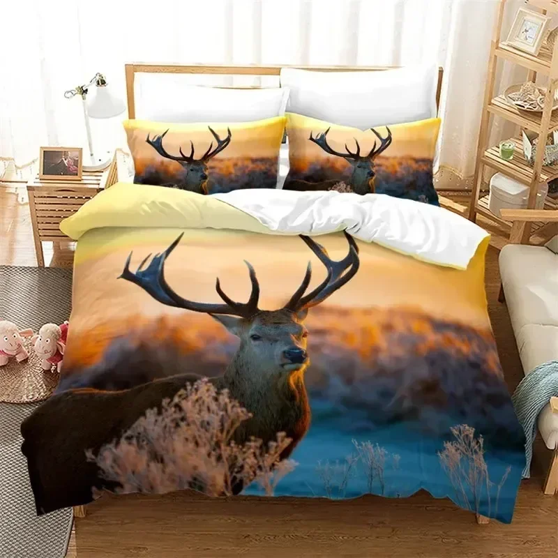 Sunset Wildlife Deer Duvet Cover Elk Giraffe Bedding Set Sheet Printed Bed Set Pillowcase Full Queen King Size Comforter Bedroom
Sunset Wildlife Deer Duvet Cover Elk Giraffe Bedding Set Sheet Printed Bed Set Pillowcase Full Queen King Size Comforter Bedroom