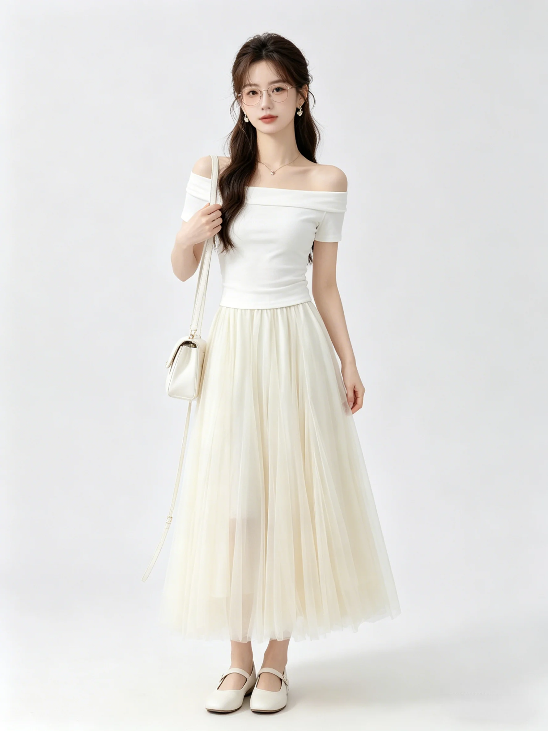 Elegant High Waist A-Line Pleated Long Skirt Mesh Soft Wind Korean Style Loose Elastic Waist Slimming Fullness Draping Person...
Elegant High Waist A-Line Pleated Long Skirt Mesh Soft Wind Korean Style Loose Elastic Waist Slimming Fullness Draping Person...