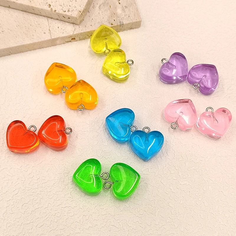 10Pcs 18mmTransparent Colorful Heart Charms Acrylic Pendant For Making Bracelet Necklace Earrings Handmade Accessories Supplies
10Pcs 18mmTransparent Colorful Heart Charms Acrylic Pendant For Making Bracelet Necklace Earrings Handmade Accessories Supplies