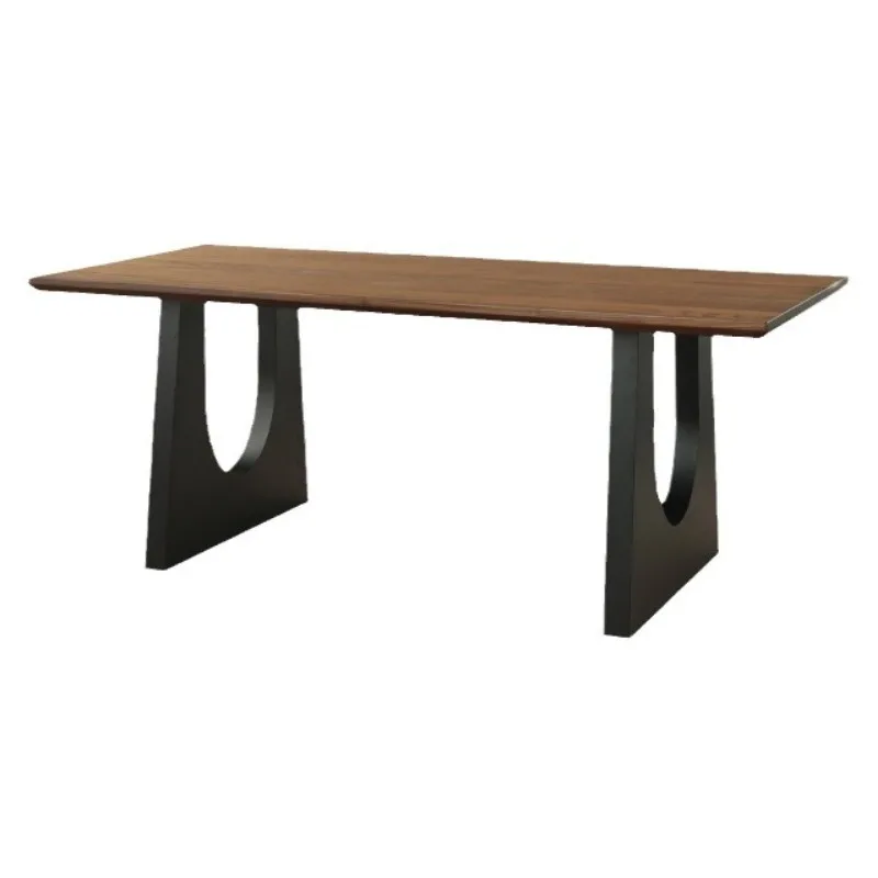 North American black walnut medieval dining table rectangular to the living room large long workbench large board dining desk
North American black walnut medieval dining table rectangular to the living room large long workbench large board dining desk