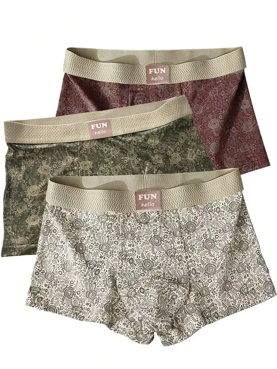 3 Pcs Mens Boxer Shorts Retro Floral Print Comfortable Polyester Underwear
3 Pcs Mens Boxer Shorts Retro Floral Print Comfortable Polyester Underwear