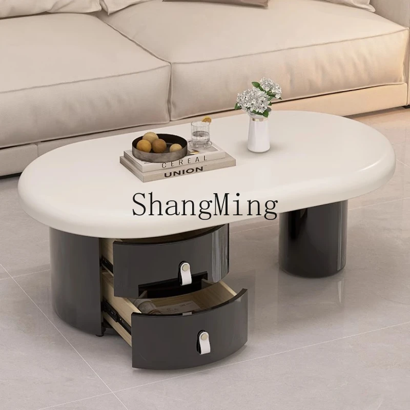 HJ living room household small apartment small coffee table light luxury modern simple high-end oval storage coffee table
HJ living room household small apartment small coffee table light luxury modern simple high-end oval storage coffee table