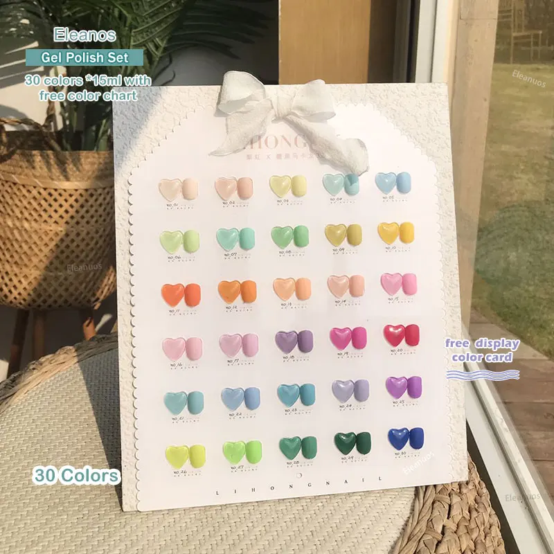 Eleanos 30pcs Macaron Serie Nail Gel Polish Set Manicure Pink Blue Green Gel Nail Polish Soak Off UV Gel Lamp UV Led Gel Varnish
Eleanos 30pcs Macaron Serie Nail Gel Polish Set Manicure Pink Blue Green Gel Nail Polish Soak Off UV Gel Lamp UV Led Gel Varnish