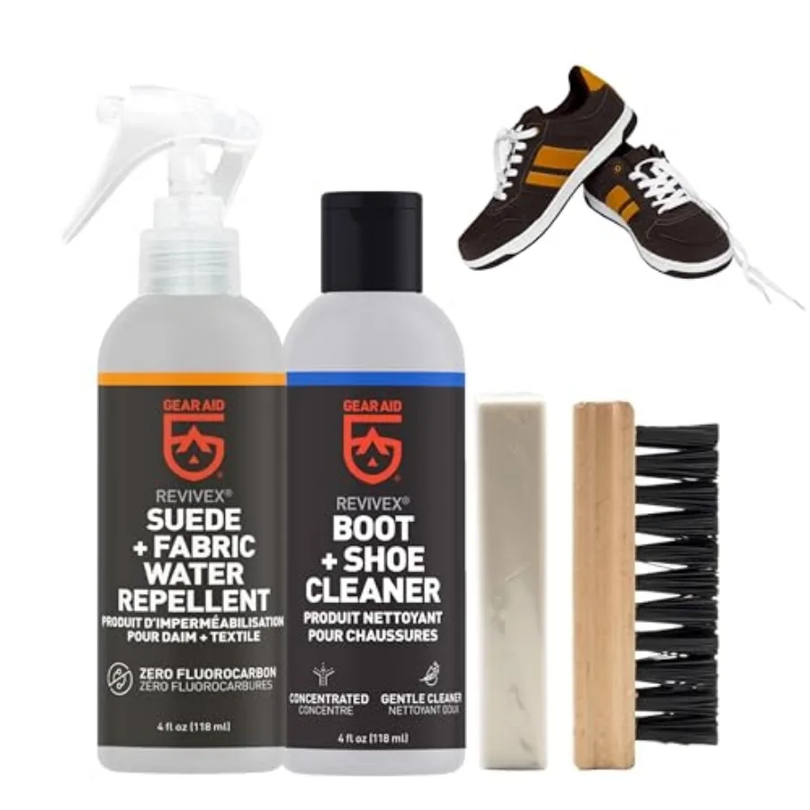 Revivex Suede Shoe Cleaner and Conditioning Kit for Restoring and Waterproofing your Breathable Gore-Tex Sneakers
Revivex Suede Shoe Cleaner and Conditioning Kit for Restoring and Waterproofing your Breathable Gore-Tex Sneakers