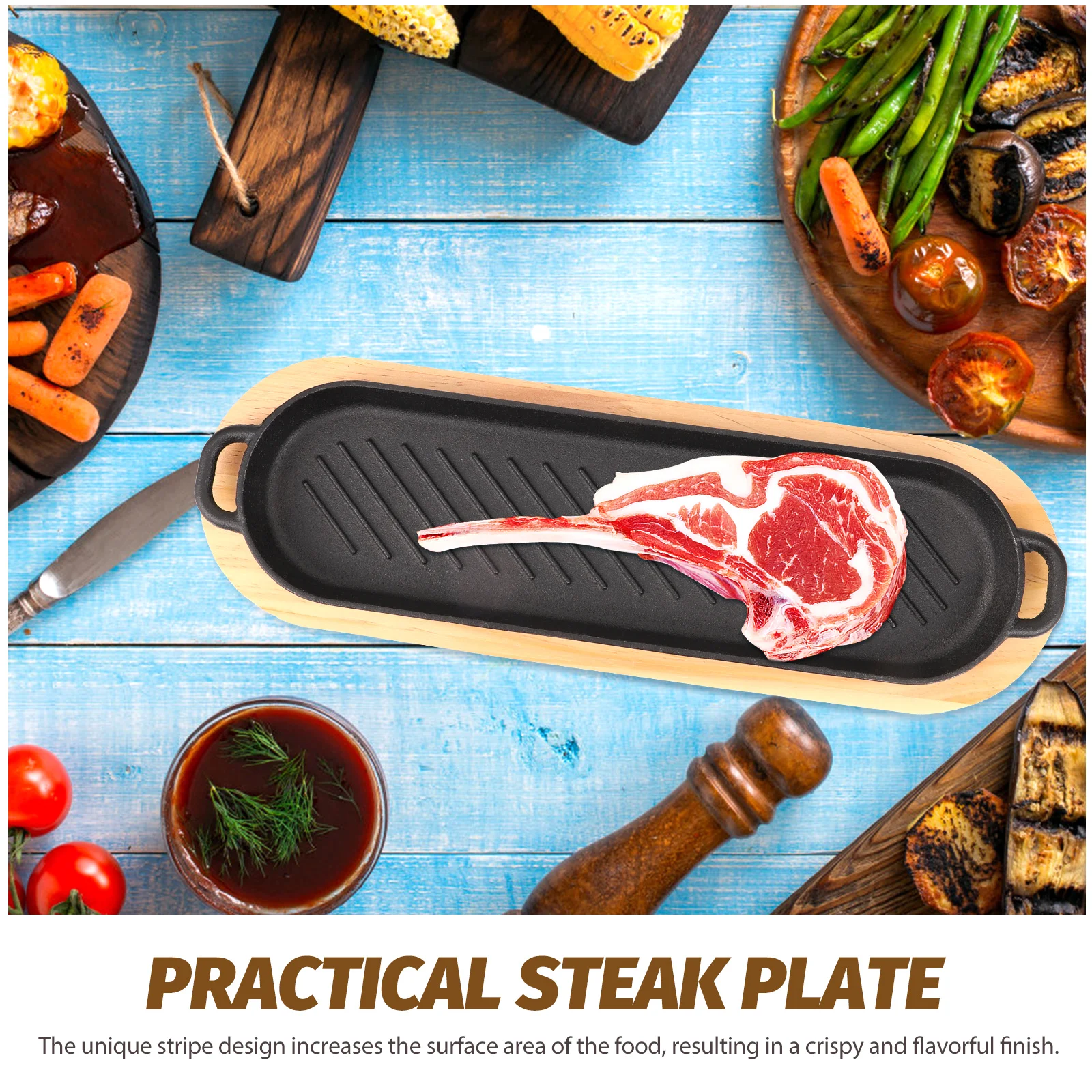 High Quality Cast Iron Steak Pan Durable And Stable Bbq Plate Food Serving Tray Cookware Essentials
High Quality Cast Iron Steak Pan Durable And Stable Bbq Plate Food Serving Tray Cookware Essentials