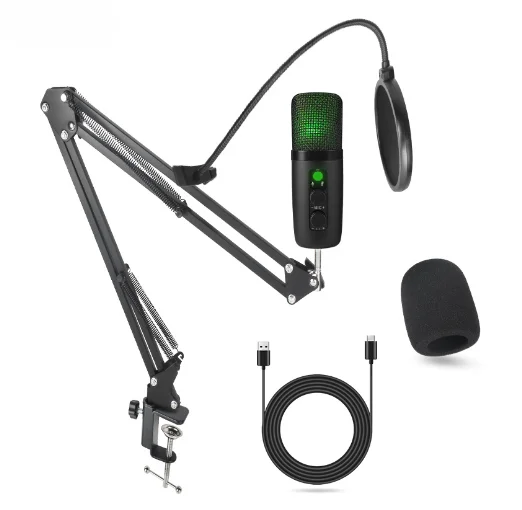 Professional Podcast Music Studio Recording Karaoke Condenser Microphone Game Live Broadcast KTV Sound Audio Card Kit for Stream
Professional Podcast Music Studio Recording Karaoke Condenser Microphone Game Live Broadcast KTV Sound Audio Card Kit for Stream