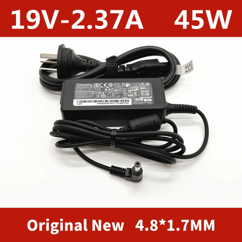 45W 19V 2.37A AC Power Adapter Charger For Chicony Laptop Genuine Original Replacement Model A18-045N2A
45W 19V 2.37A AC Power Adapter Charger For Chicony Laptop Genuine Original Replacement Model A18-045N2A