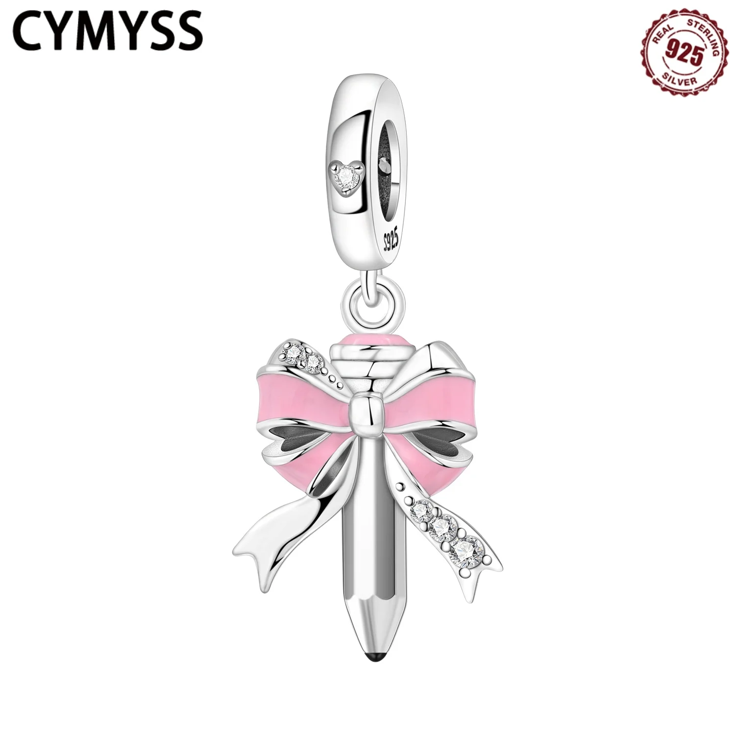 CYMYSS 2025 NEW 925 Sterling Silver Zircon Pink Bow Pencil Pendant Boutique Birthday Party Gift Trend Jewellery Women's Pendant
CYMYSS 2025 NEW 925 Sterling Silver Zircon Pink Bow Pencil Pendant Boutique Birthday Party Gift Trend Jewellery Women's Pendant