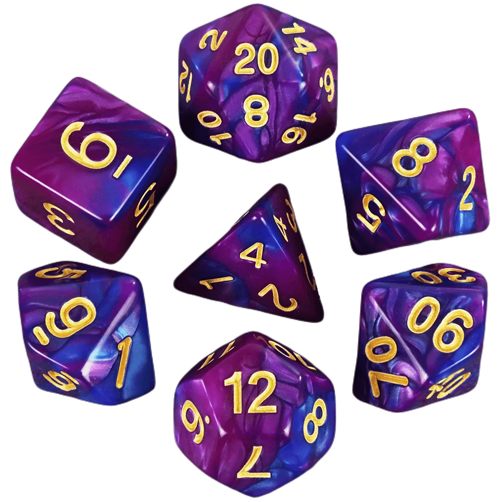 7 шт. набор кубиков DND, многогранные кубики смешивания цветов для ролевой игры, карточная игра 
7 шт. набор кубиков DND, многогранные кубики смешивания цветов для ролевой игры, карточная игра