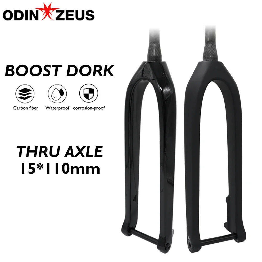 ODINZEUS MTB Boost Carbon Fiber Rigid Fork 27.5/29er 15x110mm Thru Axle Tapered Disc Brake Fork for Mountain Bike Bicycle
ODINZEUS MTB Boost Carbon Fiber Rigid Fork 27.5/29er 15x110mm Thru Axle Tapered Disc Brake Fork for Mountain Bike Bicycle