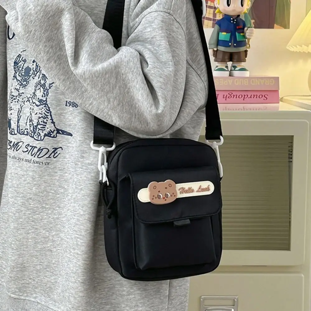 Sweet Small Bear Nylon Crossbody Bag Cute Lightweight Canvas Shoulder Bag Cartoom Handbag Small Square Bag Student
Sweet Small Bear Nylon Crossbody Bag Cute Lightweight Canvas Shoulder Bag Cartoom Handbag Small Square Bag Student