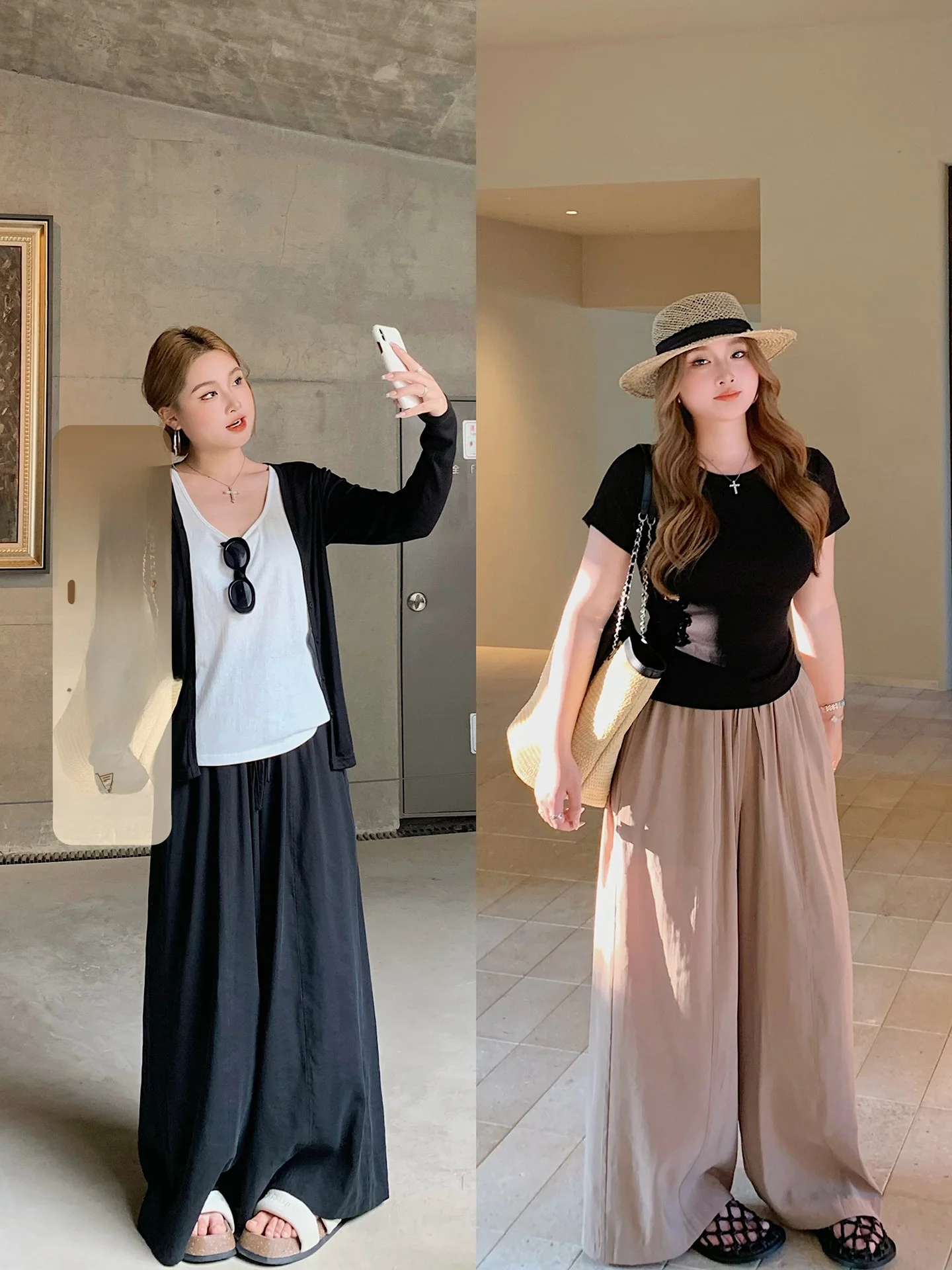Herwear Slimming Lightweight Oxygen Pants Dual Color Copper Ammonia Silk Wide Leg High Waist Casual Trousers for Women
Herwear Slimming Lightweight Oxygen Pants Dual Color Copper Ammonia Silk Wide Leg High Waist Casual Trousers for Women