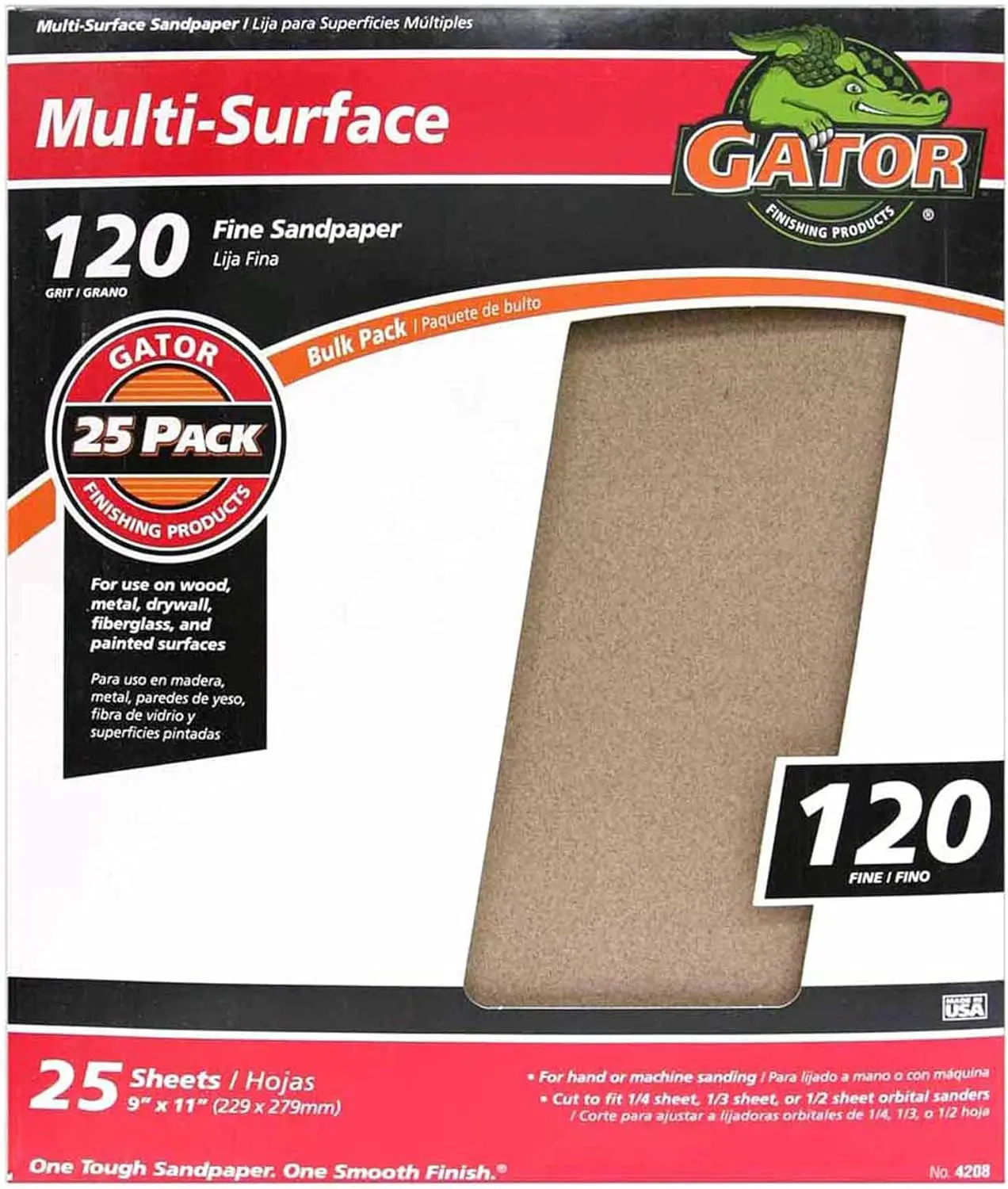 9x11 Inch Multi-Surface Sanding Sheets, 120 Grit, Pack of 25 for Smooth Finishing
9x11 Inch Multi-Surface Sanding Sheets, 120 Grit, Pack of 25 for Smooth Finishing