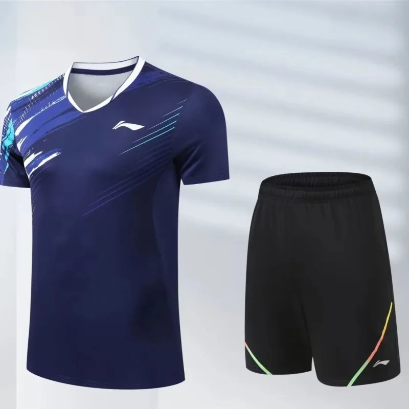 New Badminton Clothes Men's and Women's Short Sleeve Set Sports Quick drying Breathable Training Competition Clothes
New Badminton Clothes Men's and Women's Short Sleeve Set Sports Quick drying Breathable Training Competition Clothes
