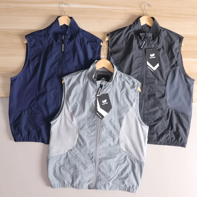 Мужская модная легкая свободная посадка с воротником-стойкой в стиле пэчворк, водонепроницаемый темно-сухой жилет, дышащий жилет с подушечками
Мужская модная легкая свободная посадка с воротником-стойкой в стиле пэчворк, водонепроницаемый темно-сухой жилет, дышащий жилет с подушечками