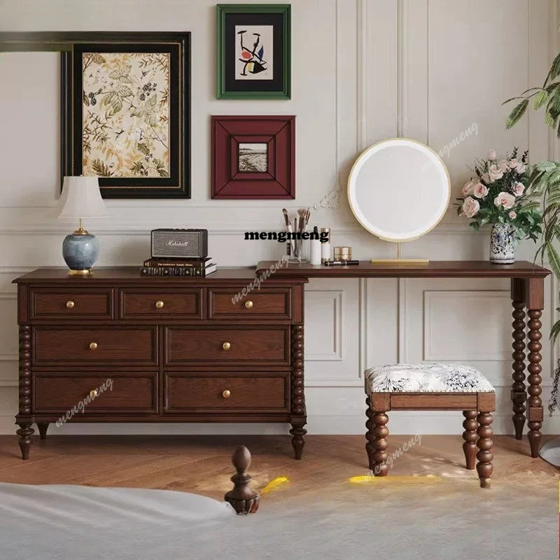 American light luxury chest antique bedroom decorative storage furniture French retro dresser integrated cabinet
American light luxury chest antique bedroom decorative storage furniture French retro dresser integrated cabinet