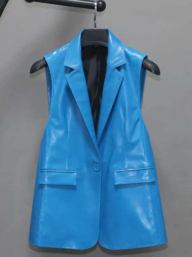 Women's Slim Fit Leather Jaet eepskin Vest Coat Medium Length Sle Commute Windproof Profional Care Pure Color
Women's Slim Fit Leather Jaet eepskin Vest Coat Medium Length Sle Commute Windproof Profional Care Pure Color