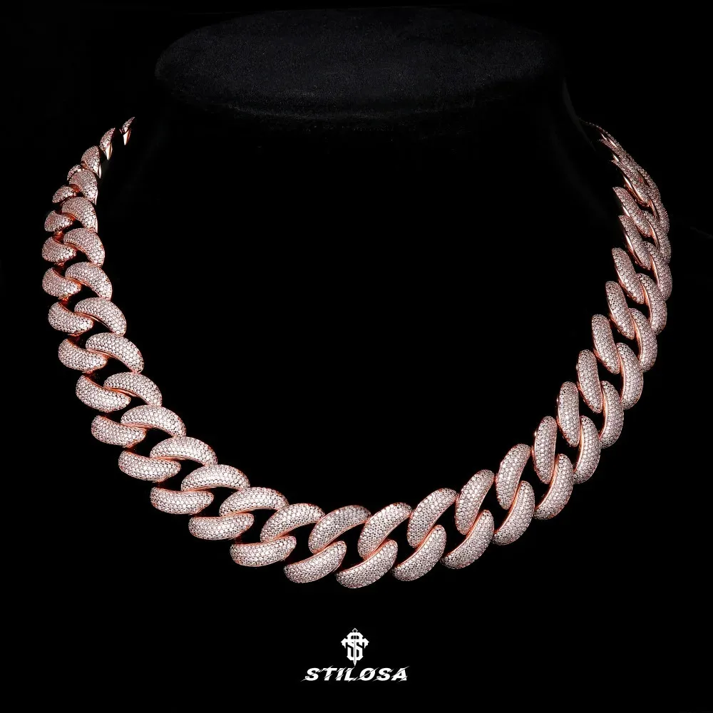 Custom 18mm 925 Silver VVS Moissanite Round Cuban Chain Iced Out Hip Hop Jewelry Necklace for Men
Custom 18mm 925 Silver VVS Moissanite Round Cuban Chain Iced Out Hip Hop Jewelry Necklace for Men