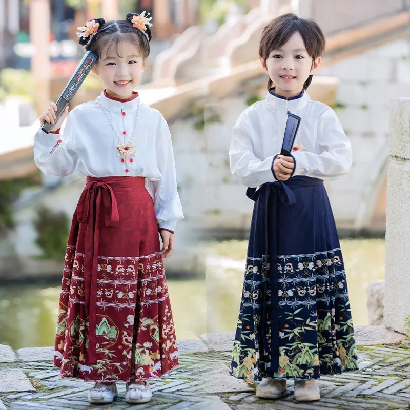 FC6Chinese Style Christmas Horse Face Skirt For Girls In Autumn Set Children's Hanfu Half Length Skirts Antique Style Daily@FC8!
FC6Chinese Style Christmas Horse Face Skirt For Girls In Autumn Set Children's Hanfu Half Length Skirts Antique Style Daily@FC8!